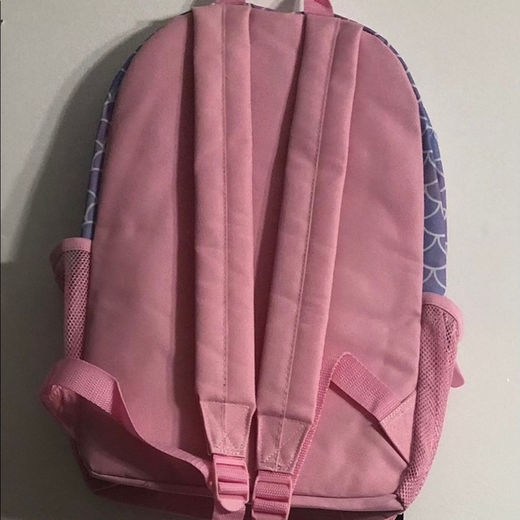 Backpack Mermaid w/ inside laptop sleeves pink purple blue . 16” - Picture 2 of 4